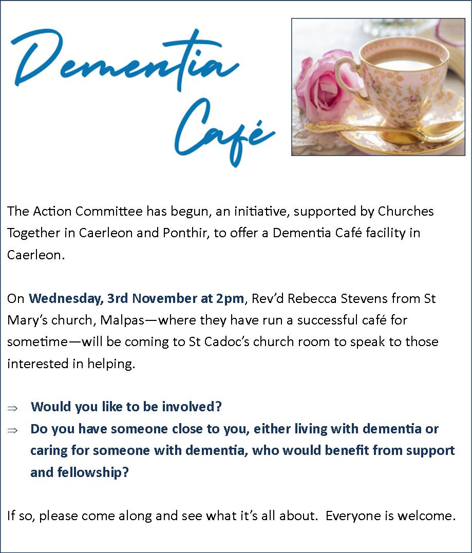 Fact Finding Meeting - Dementia Café - St Cadoc's Caerleon